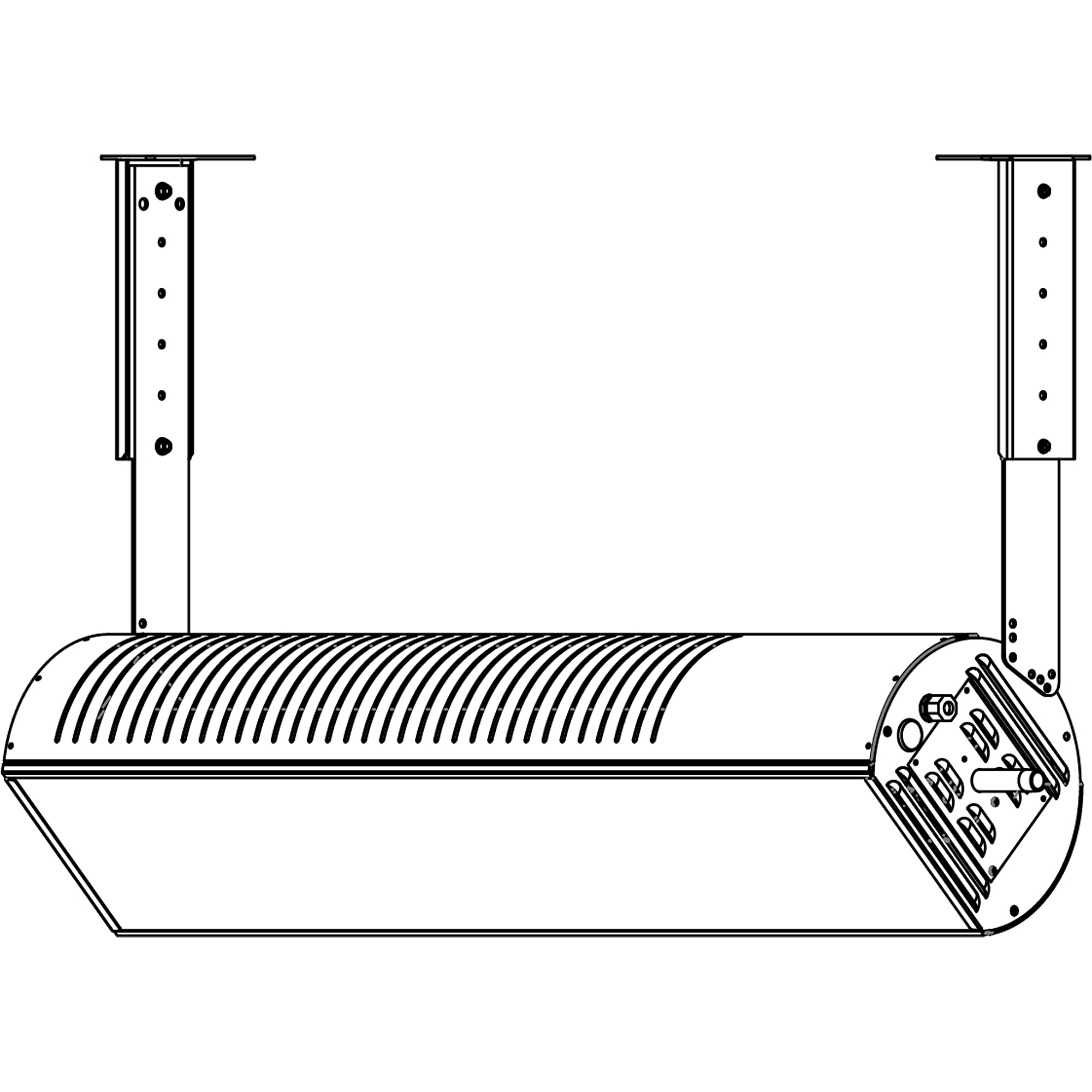SunStar Glass Wall/Ceiling Telescopic Mounting Bracket Kit - 15in. to 30in. Overhead Space, Steel, Model# 44560352